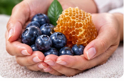 Quienes buscan ingredientes inspirados en arándanos y miel